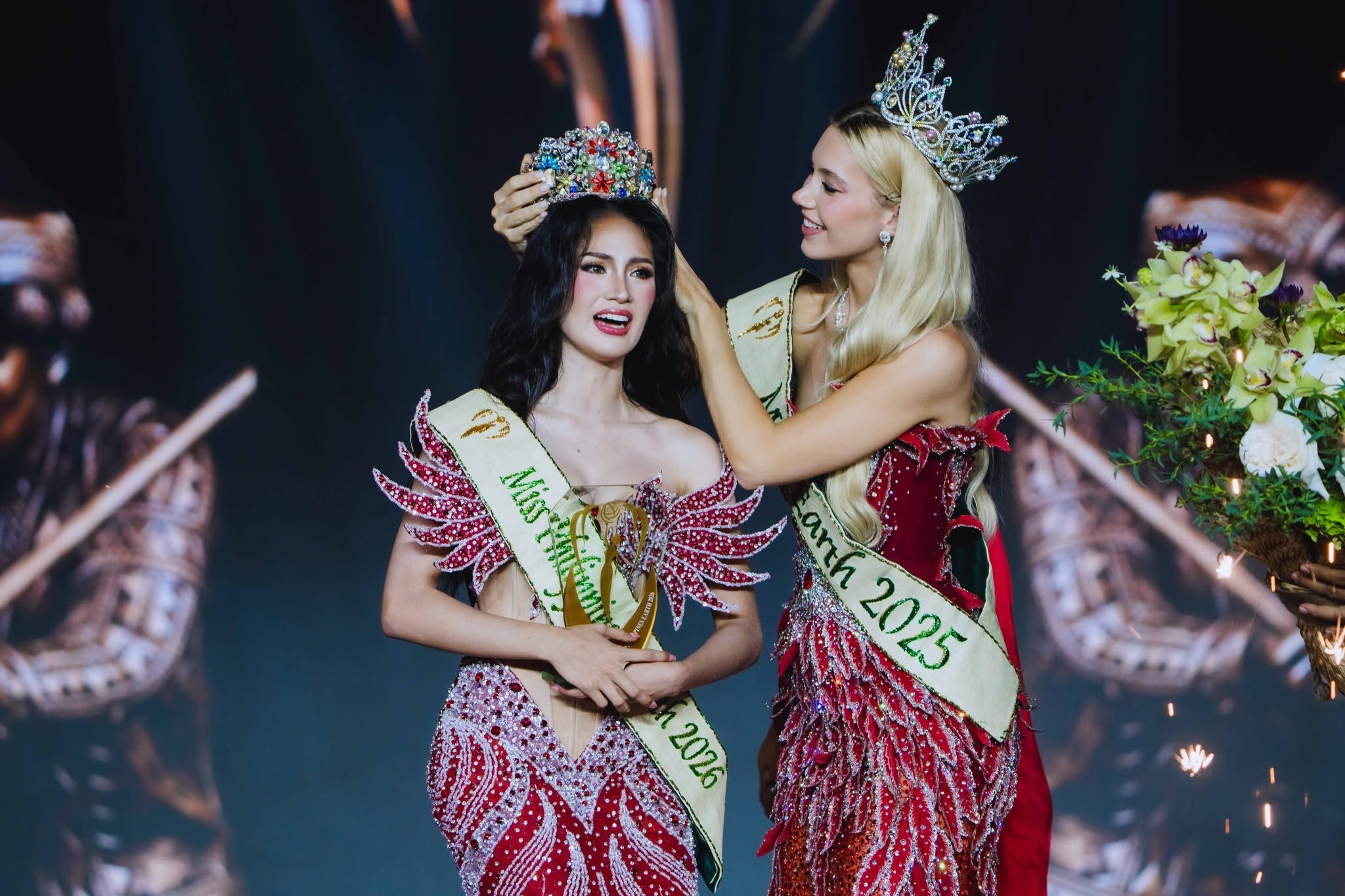 Miss Philippines Earth 2026 Rina Andrea Delos Santos was crowned by reigning Miss Earth 2025 Natálie Puškinová instead of outgoing titleholder Joy Barcoma. The coronation night happened on June 27, 2026, in Malitbog, Bukidnon.
