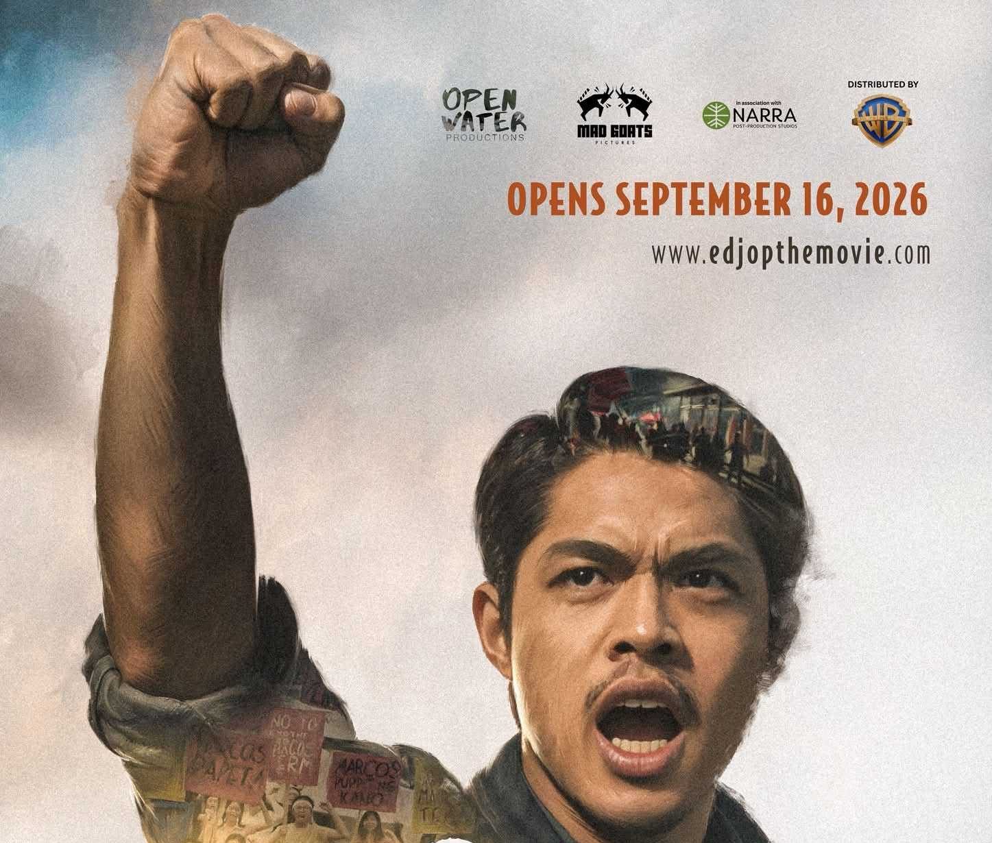 Promotional artwork for the Martial Law biopic Edjop starring Elijah Canlas