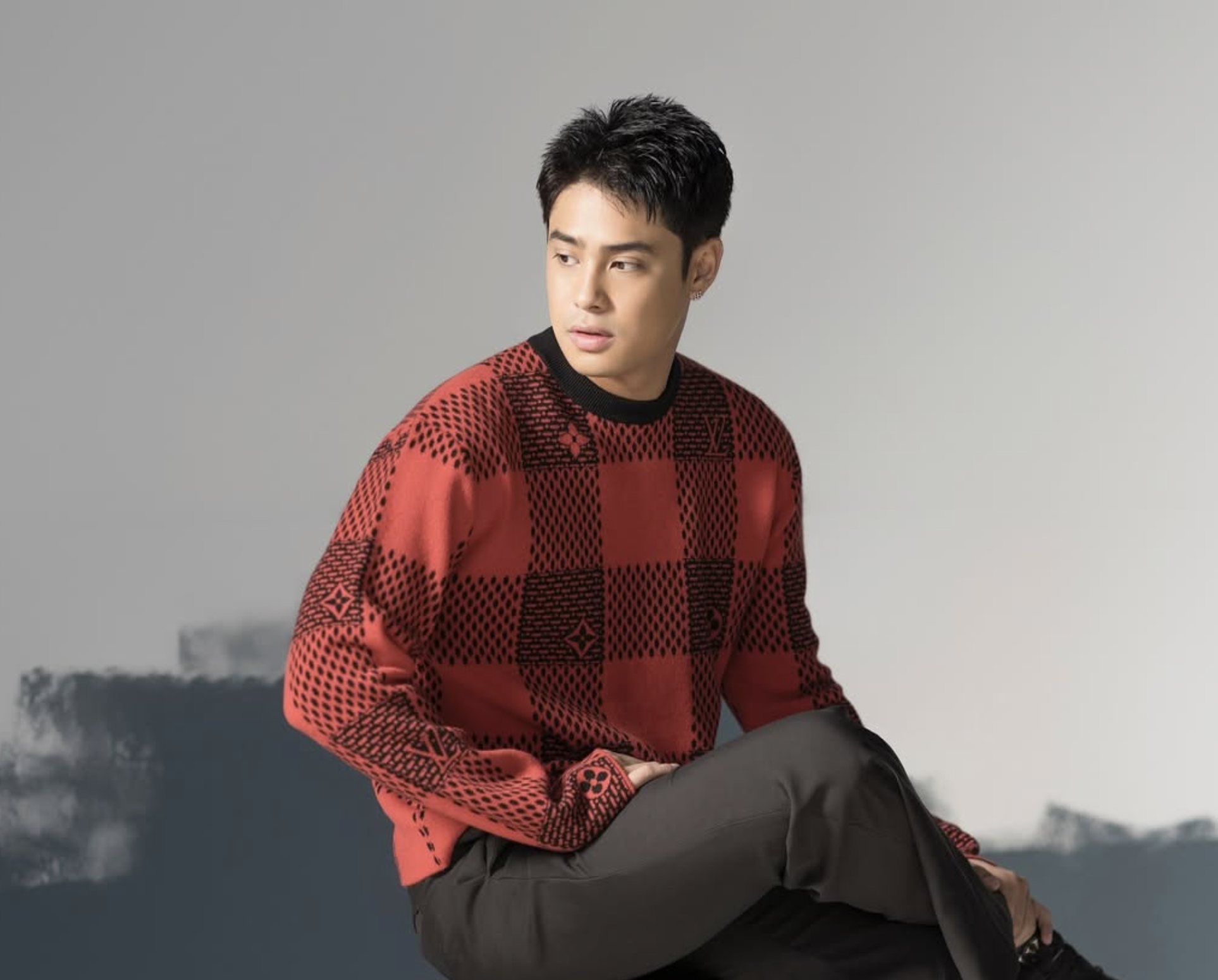 Donny Pangilinan in Louis Vuitton red