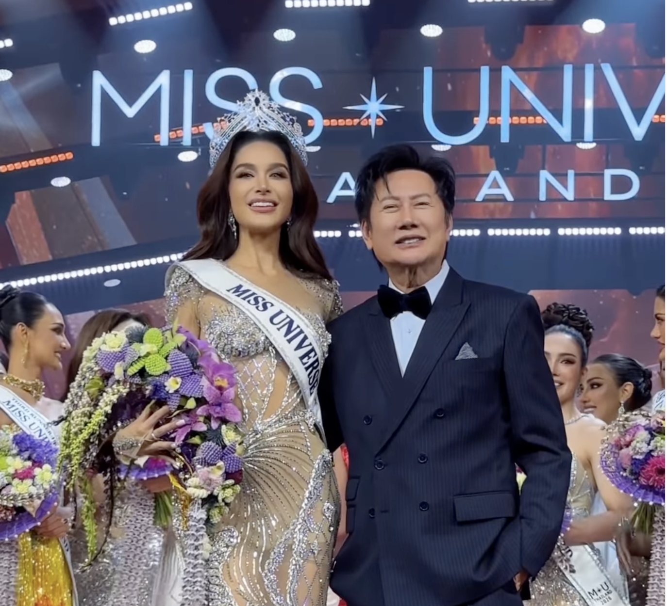 Tharina Botes and Tawat of Miss Universe Thailand