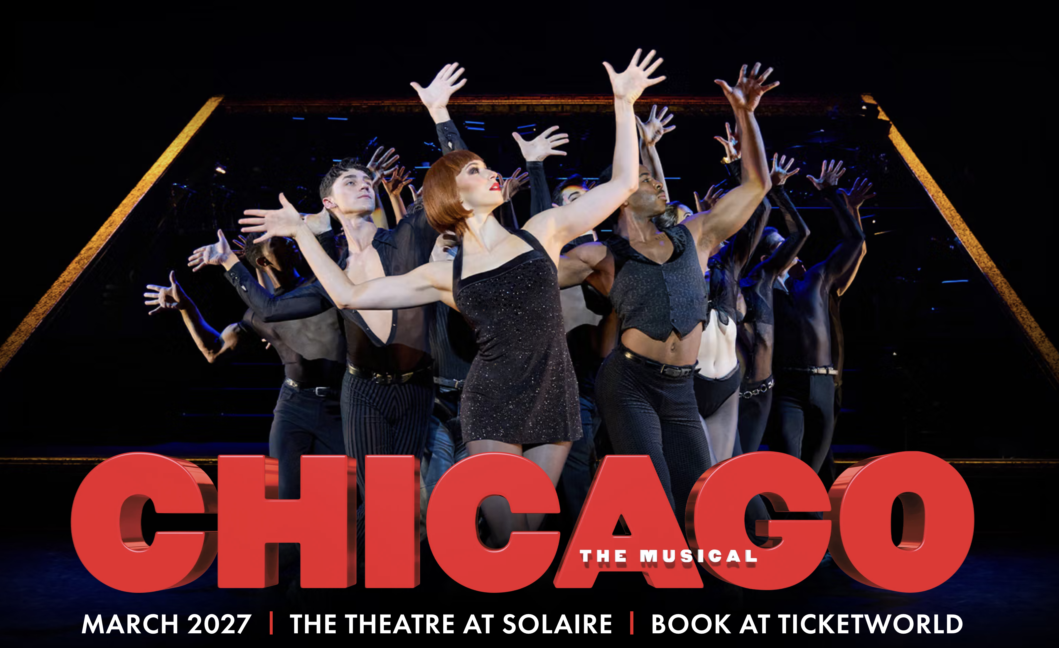 Promotional artwork for Chicago The Musical's 2027 Manila season