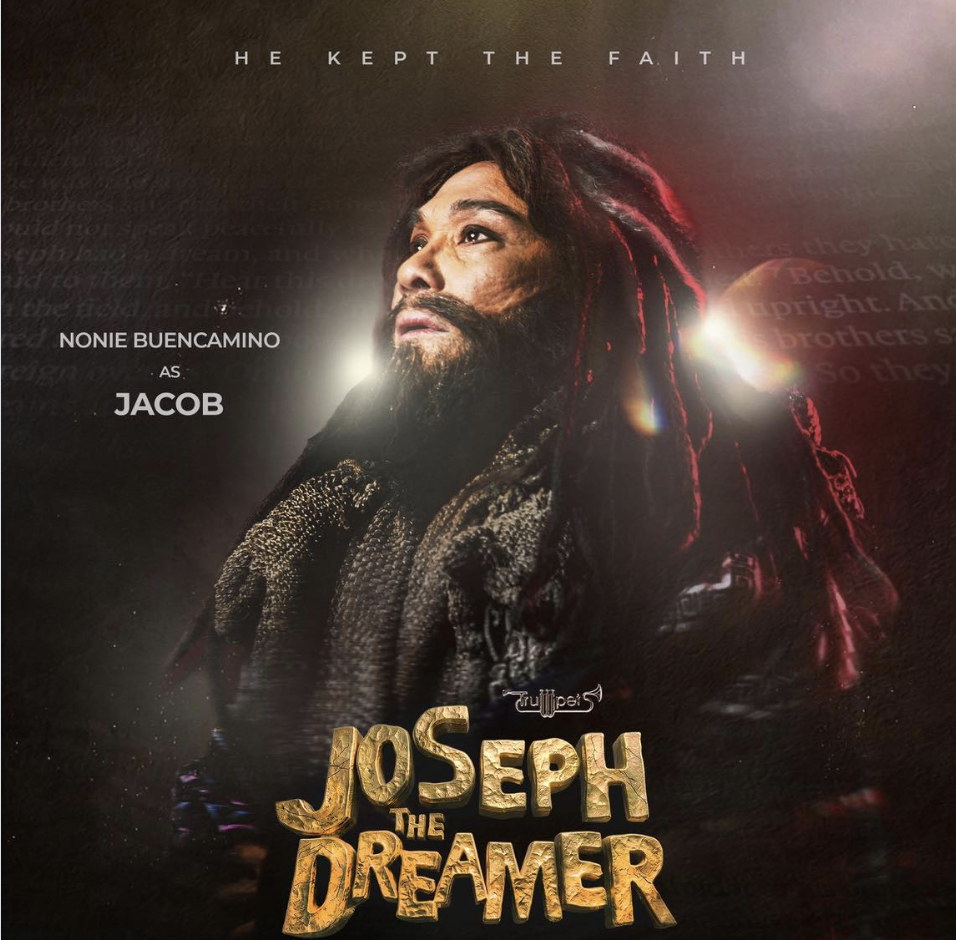 Nonie Buencamino as Jacob in Trumpets' Joseph the Dreamer, November 2026 run
